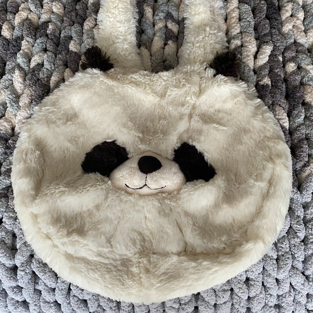 CUTE and Fluffy White Faux Fur Shopper Tote Panda Bag Brand New Without Tags